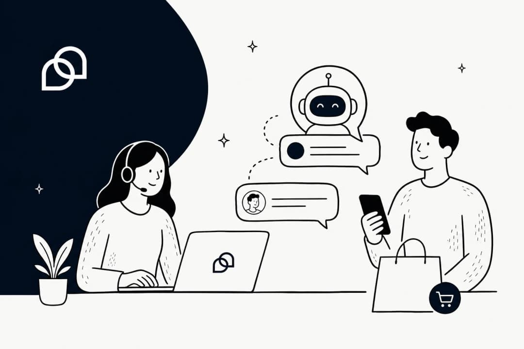 Hero illustration for the best Tidio alternatives in 2026, showing eight chat and AI support platforms compared in a flat editorial style with the Tidio logo as the anchor brand.