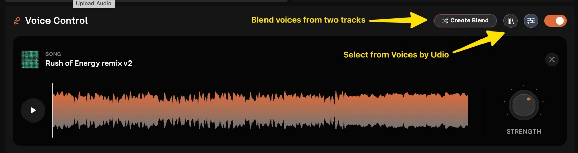 Udio's "Paid subscribers only" gate, shown when attempting to use Voice Control on a free account