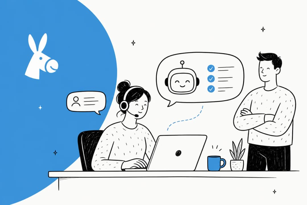 Illustration of a SaaS technical support desk with tiered ticket routing