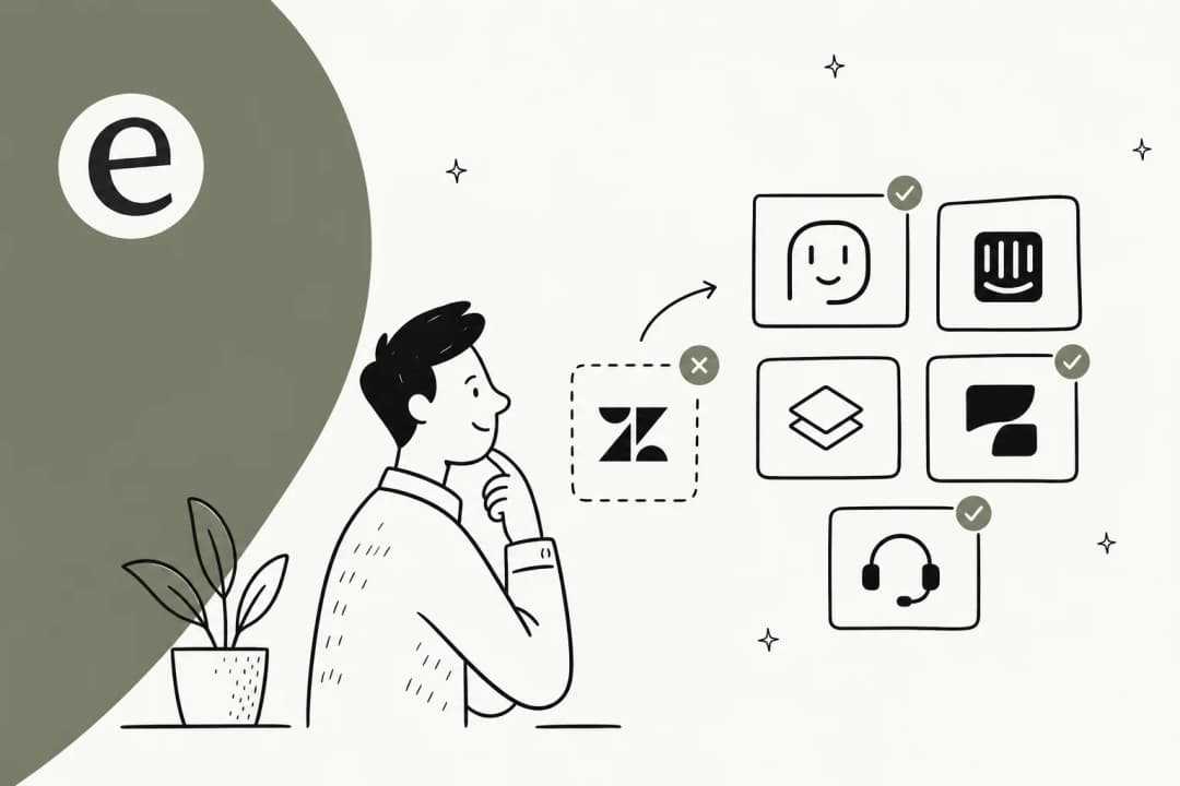 Illustration of a support team weighing a field of Zendesk alternatives in 2026