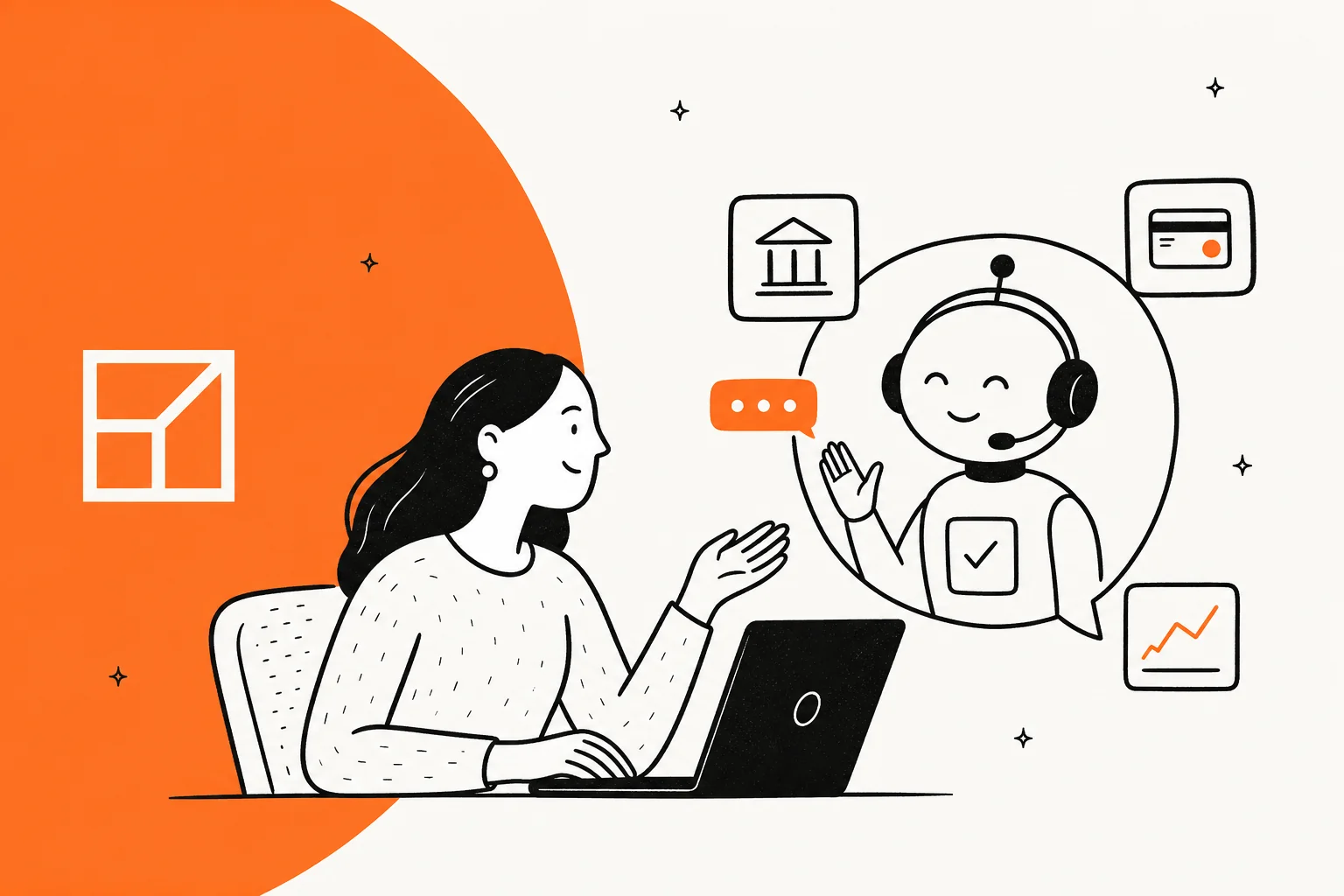 Gradient Labs hero banner, AI customer operations for financial services