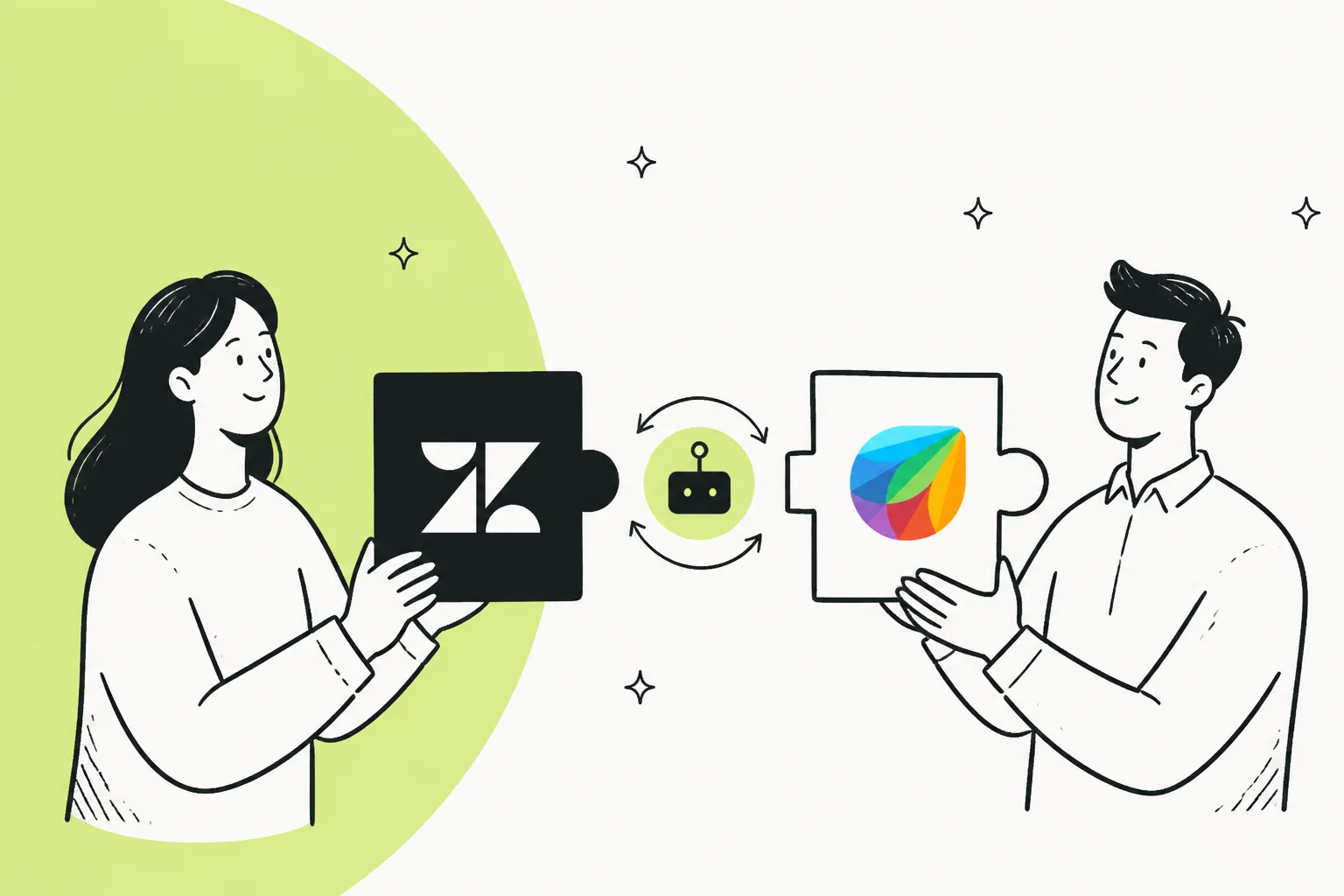 Freshdesk vs Zendesk comparison showing logos and support interface