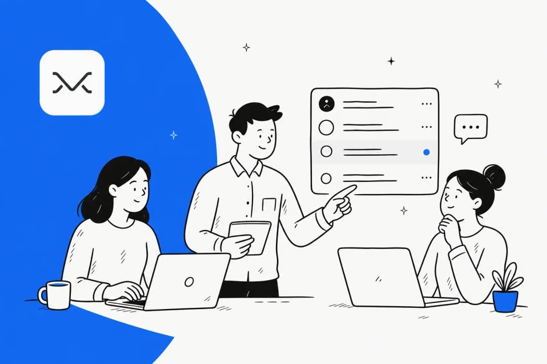 Illustration of collaborative inbox and AI support tools as Missive alternatives