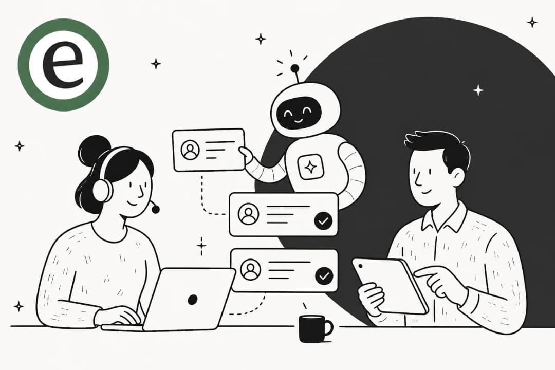 Hero illustration for a 2026 roundup of the best AI agents for customer service