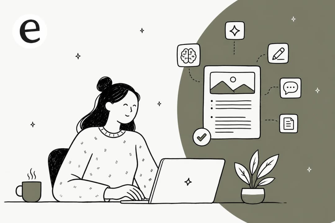 Illustrated hero banner for a roundup of the best AI tools for blog writing in 2026