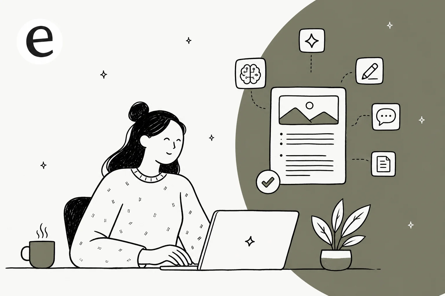 Illustrated hero banner for a roundup of the best AI tools for blog writing in 2026