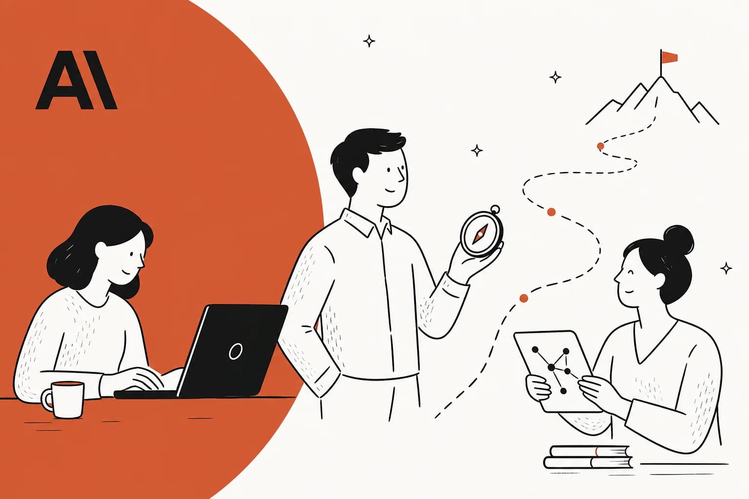 Editorial illustration for an explainer on Claude Fable 5, Anthropic's most powerful AI model