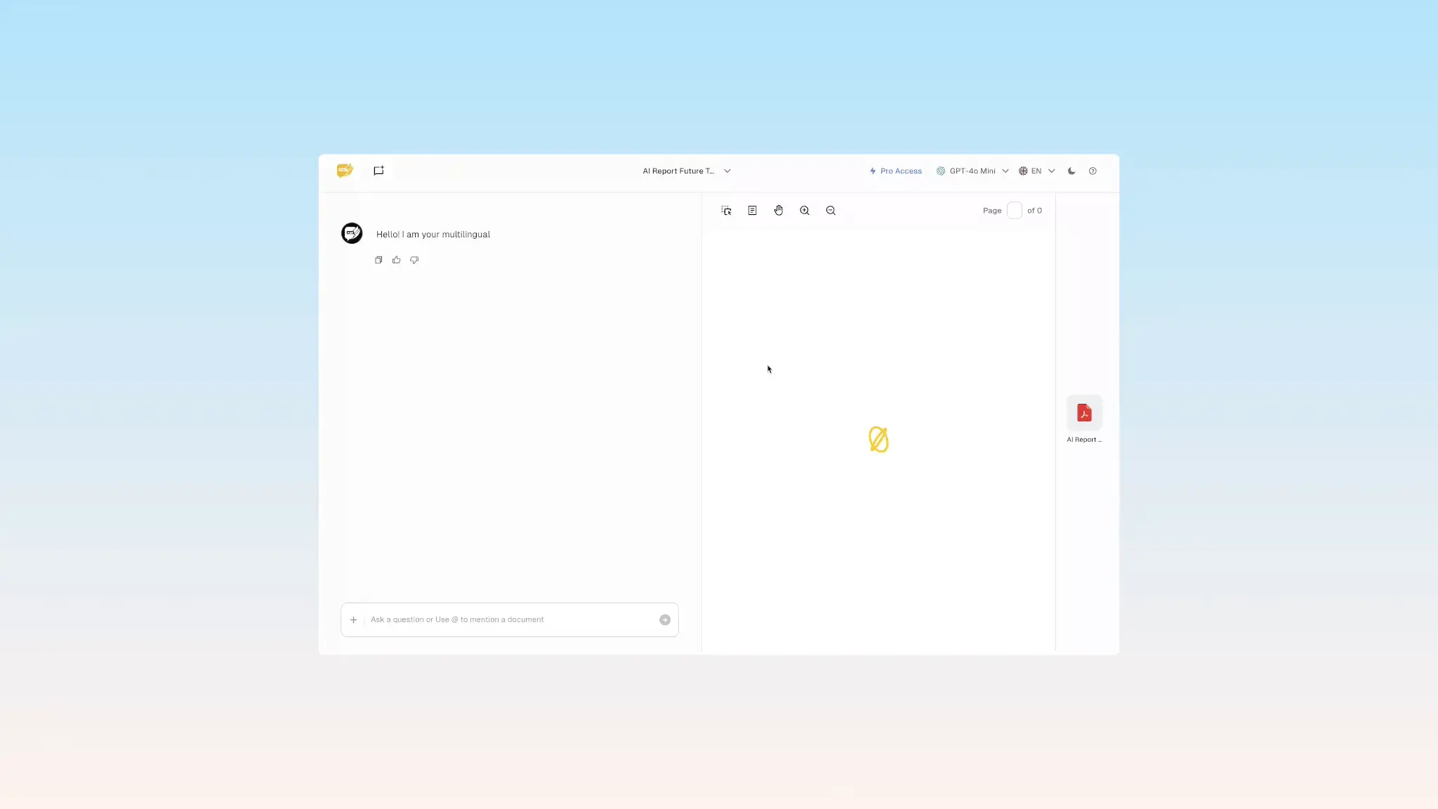 AskYourPDF interface, as taken from AskYourPDF