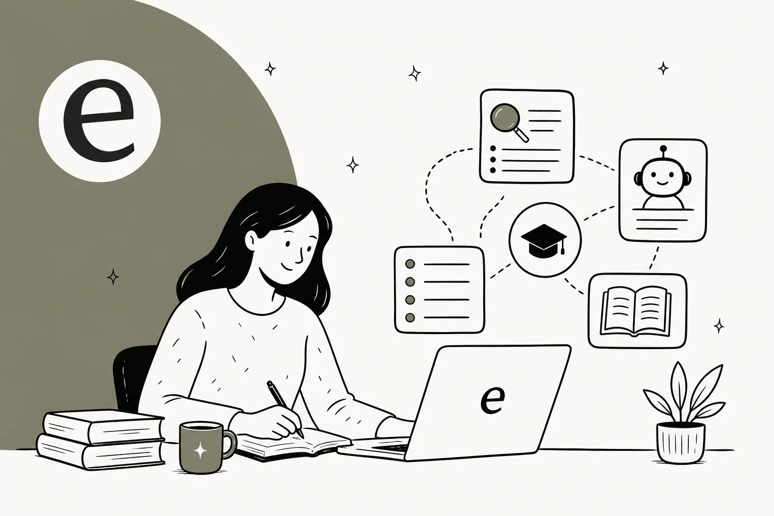 Best AI tools for academic writing in 2026 - research assistants, grammar tools, and literature review platforms illustrated