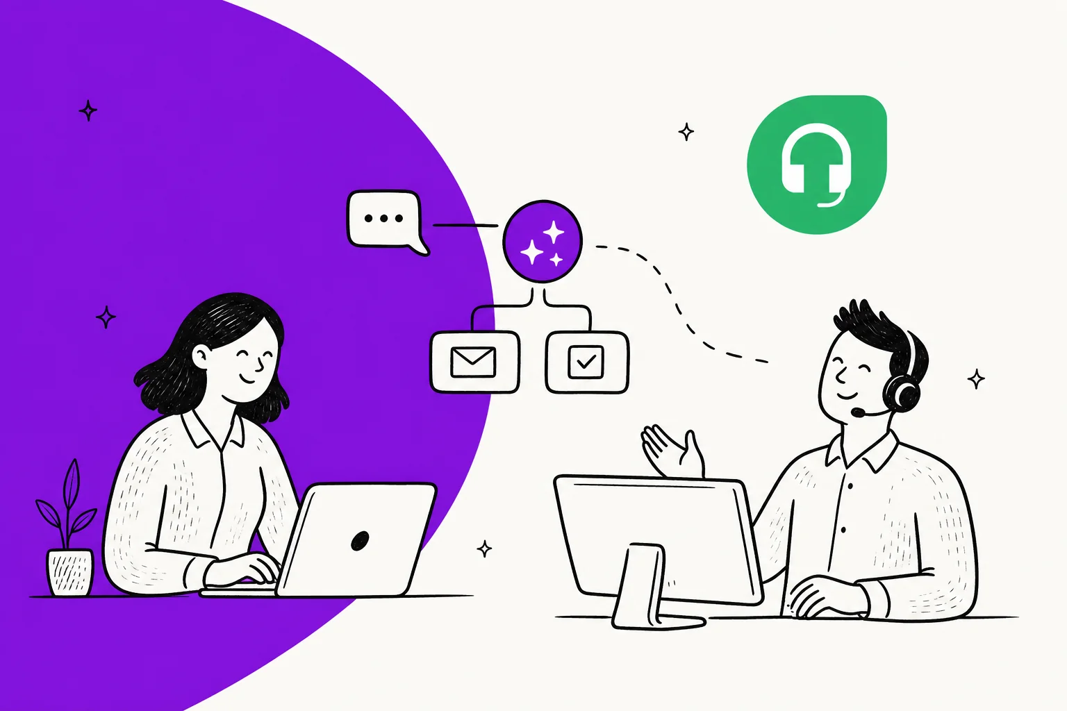 Freshdesk automation guide hero illustration