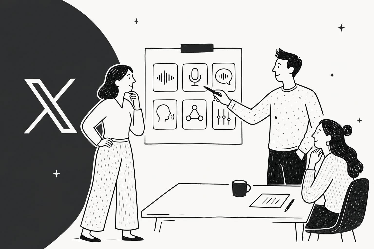 Illustration of six voice AI agent platforms as alternatives to xAI's Grok Voice Agent Builder
