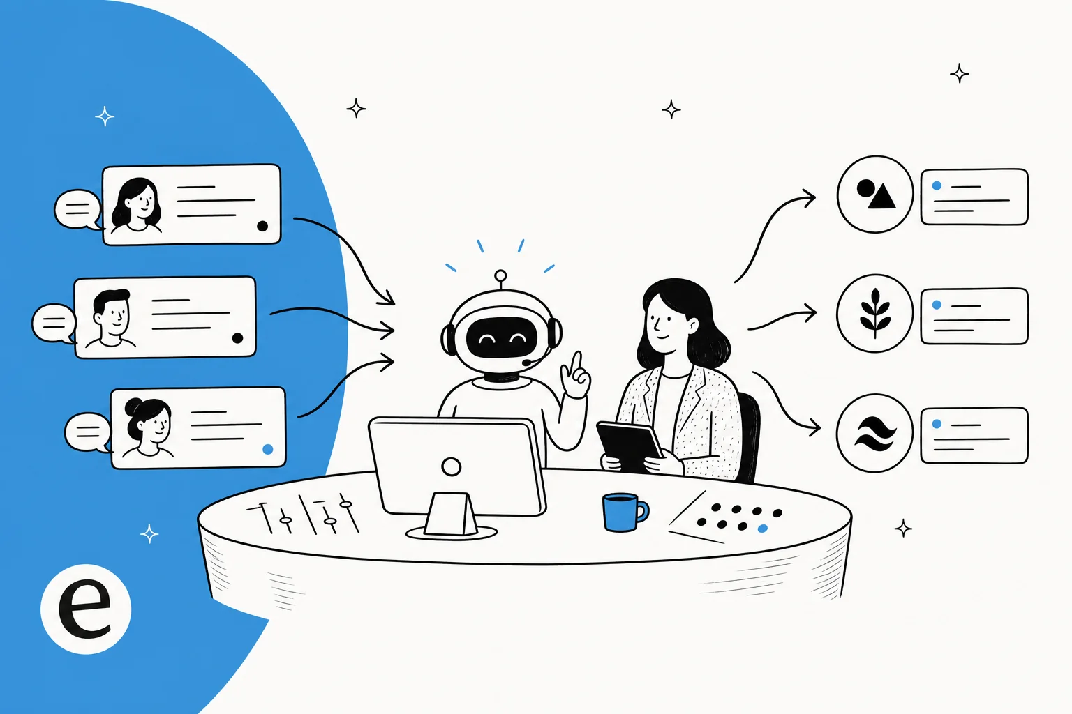 One AI support console routing tickets across several client brands