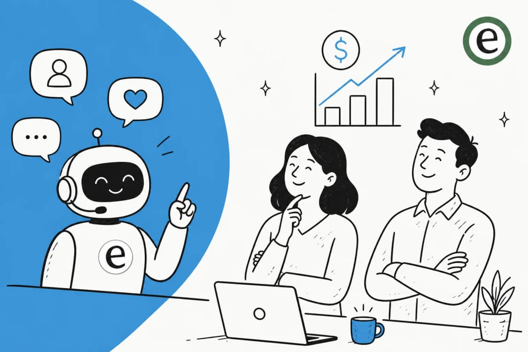Illustration of chatbot ROI: cost savings and return on investment for customer support