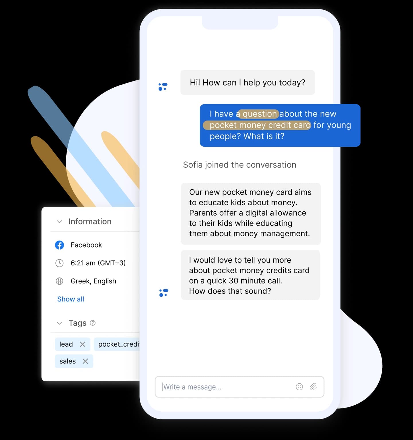 Moveo.AI's live chat agent desk with conversation list, thread, and customer info panel, as taken from Moveo