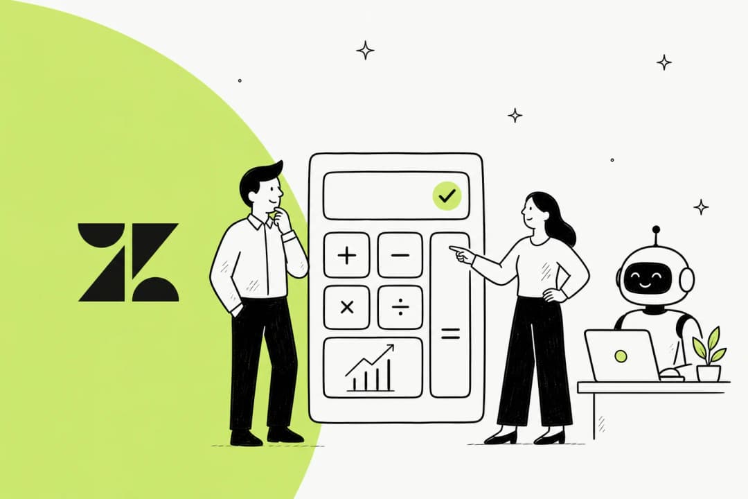 Zendesk AI pricing calculator cost breakdown illustration