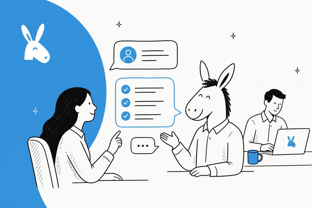 Conversational AI for sales illustration showing chat conversations qualifying leads