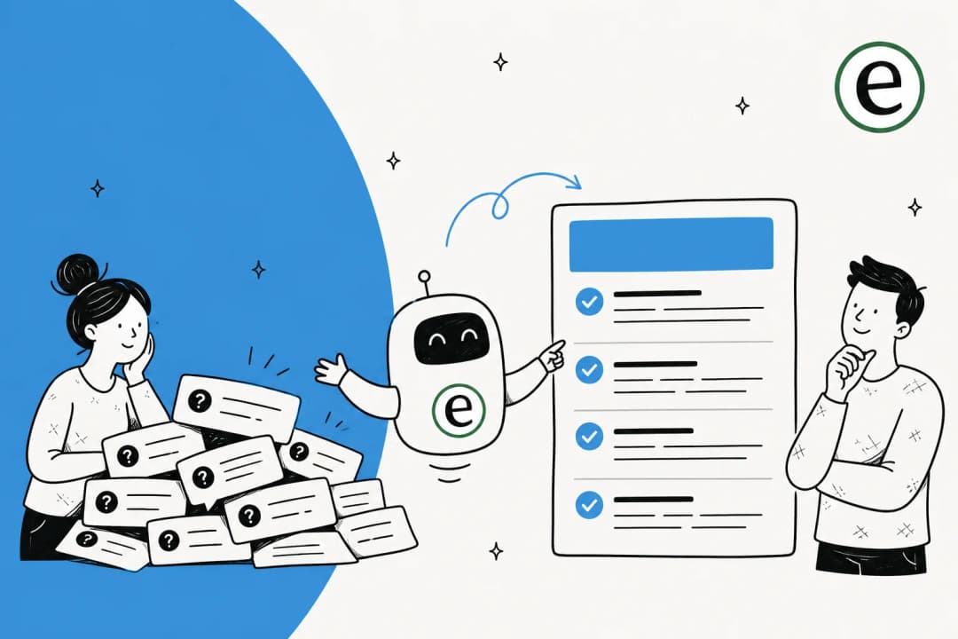 Illustrated banner for a guide on using an AI FAQ page generator