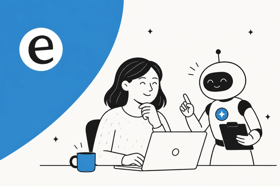 Illustration of AI tools writing and testing landing page copy