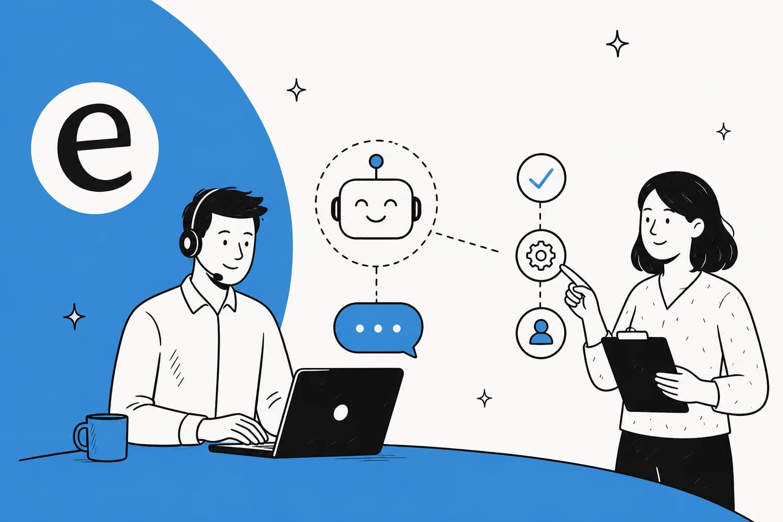 Illustration of a phased AI customer support rollout