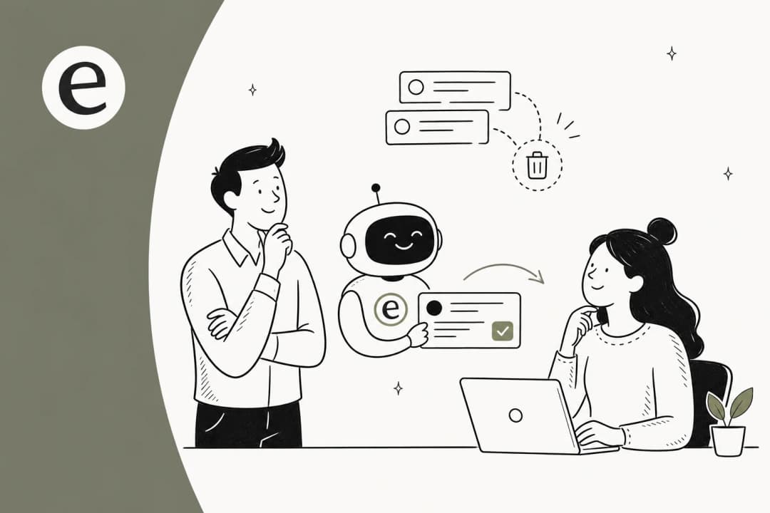 AI support ticket deflection guide - illustrated editorial hero