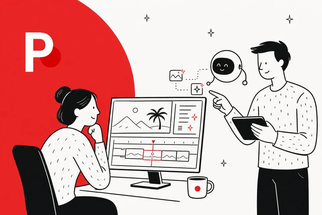 Palmier, the AI-native video editor, with AI generation built into the timeline