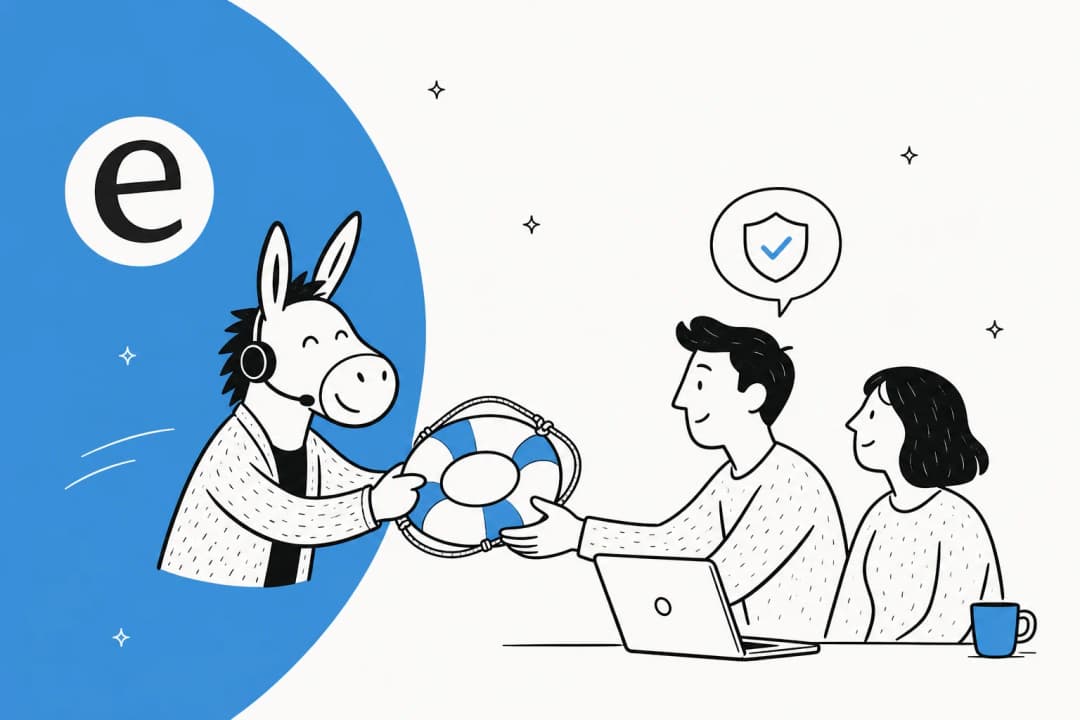 AI churn prevention for support, illustrated as a customer journey where support failures cause silent churn