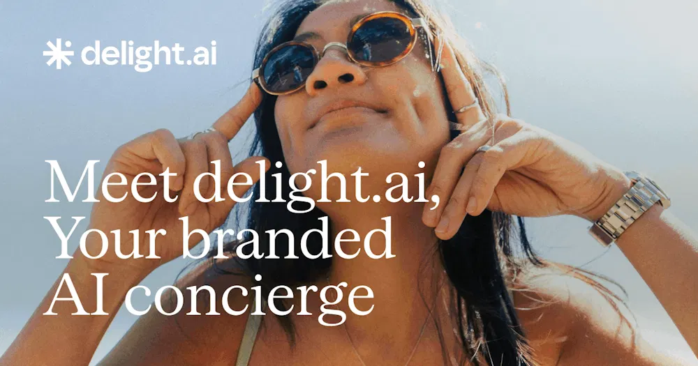 The delight.ai branded AI concierge, as taken from delight.ai