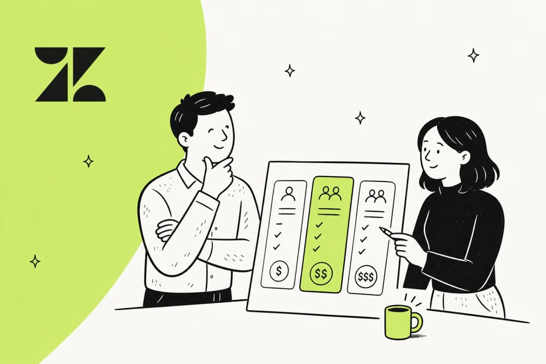 Zendesk pricing cost breakdown for 2026 - hero illustration with Zendesk branding