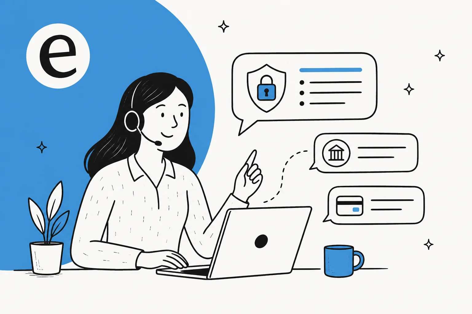A fintech support agent answering account and payment questions grounded in a secure AI knowledge base