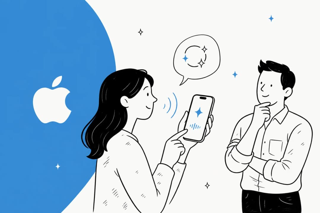 Illustration of a phone running the new conversational Siri AI in Apple Intelligence on iOS 27