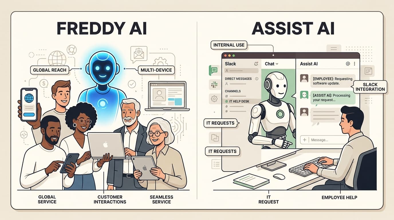 Freshdesk’s Freddy AI is engineered for high-volume customer deflection, whereas HappyFox Assist AI excels at resolving internal employee support tickets.