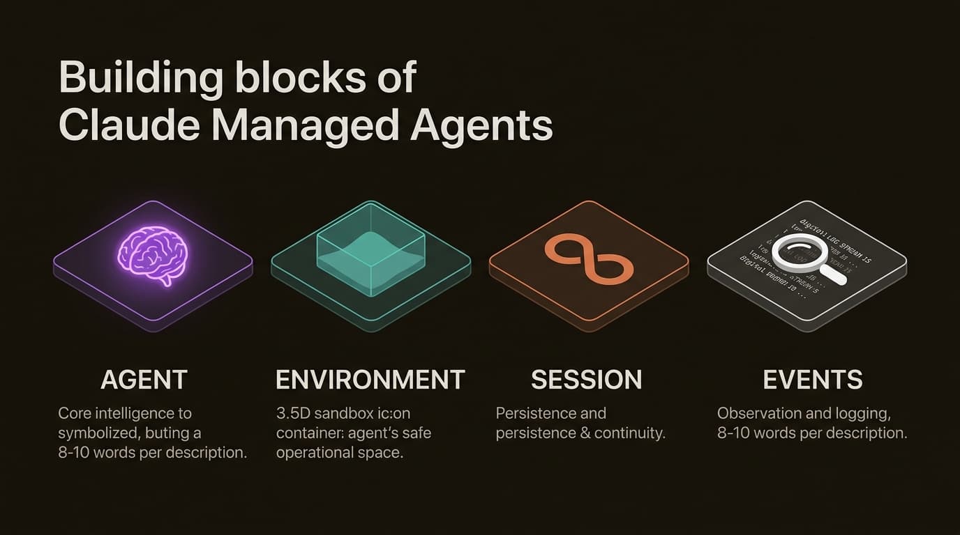The four modular components that power the Claude Managed Agents infrastructure.