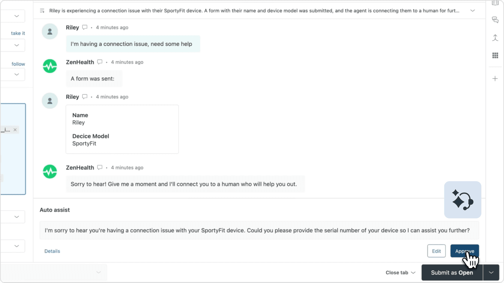 AI suggests clear responses so support stays personal and quick.