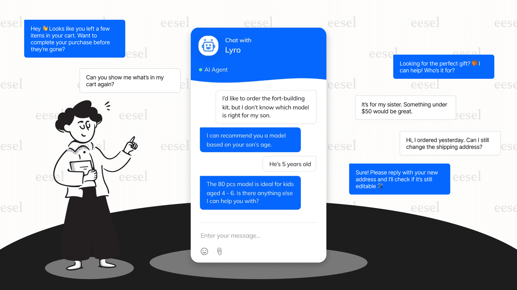 Tidio AI chatbot for Shopify on a live store.