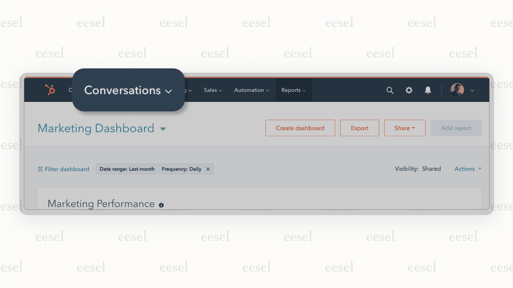 Finding the HubSpot AI chatbot builder.