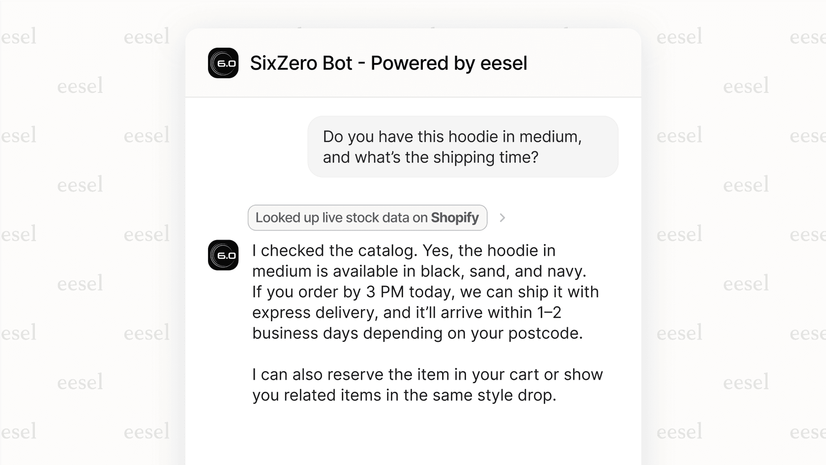 eesel AI takes action to resolve the customer’s request.