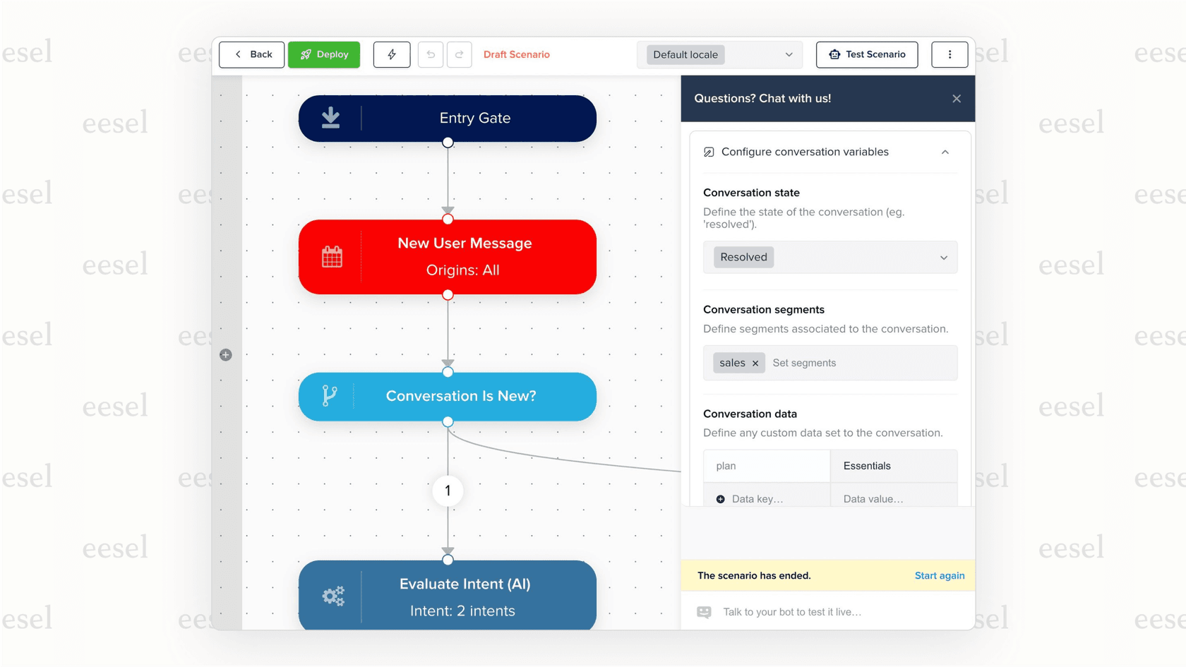 Crisp's AI action blocks for customer support.
