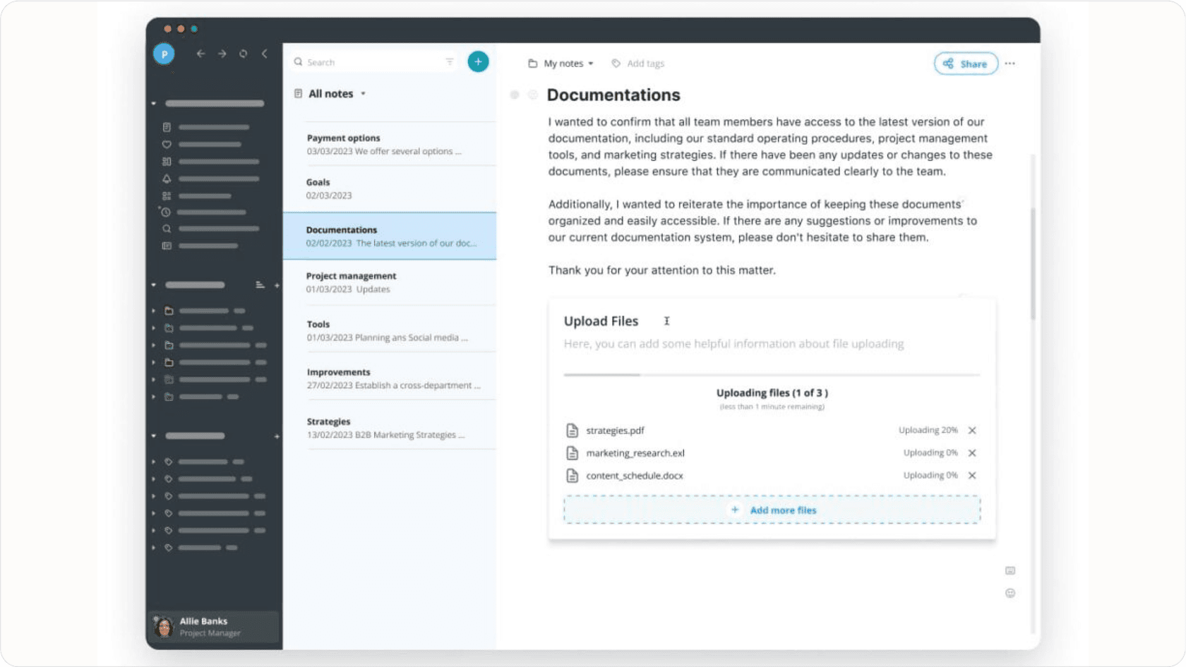 A knowledge base article editor.