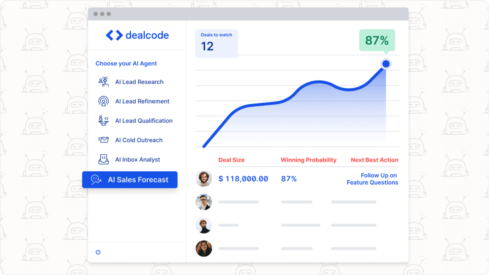 AI assistant interface providing project updates and task management support.