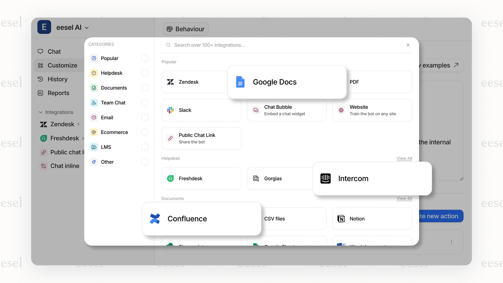 The eesel AI integrations page shows how connecting tools like Confluence and Zendesk powers effective intelligent routing.