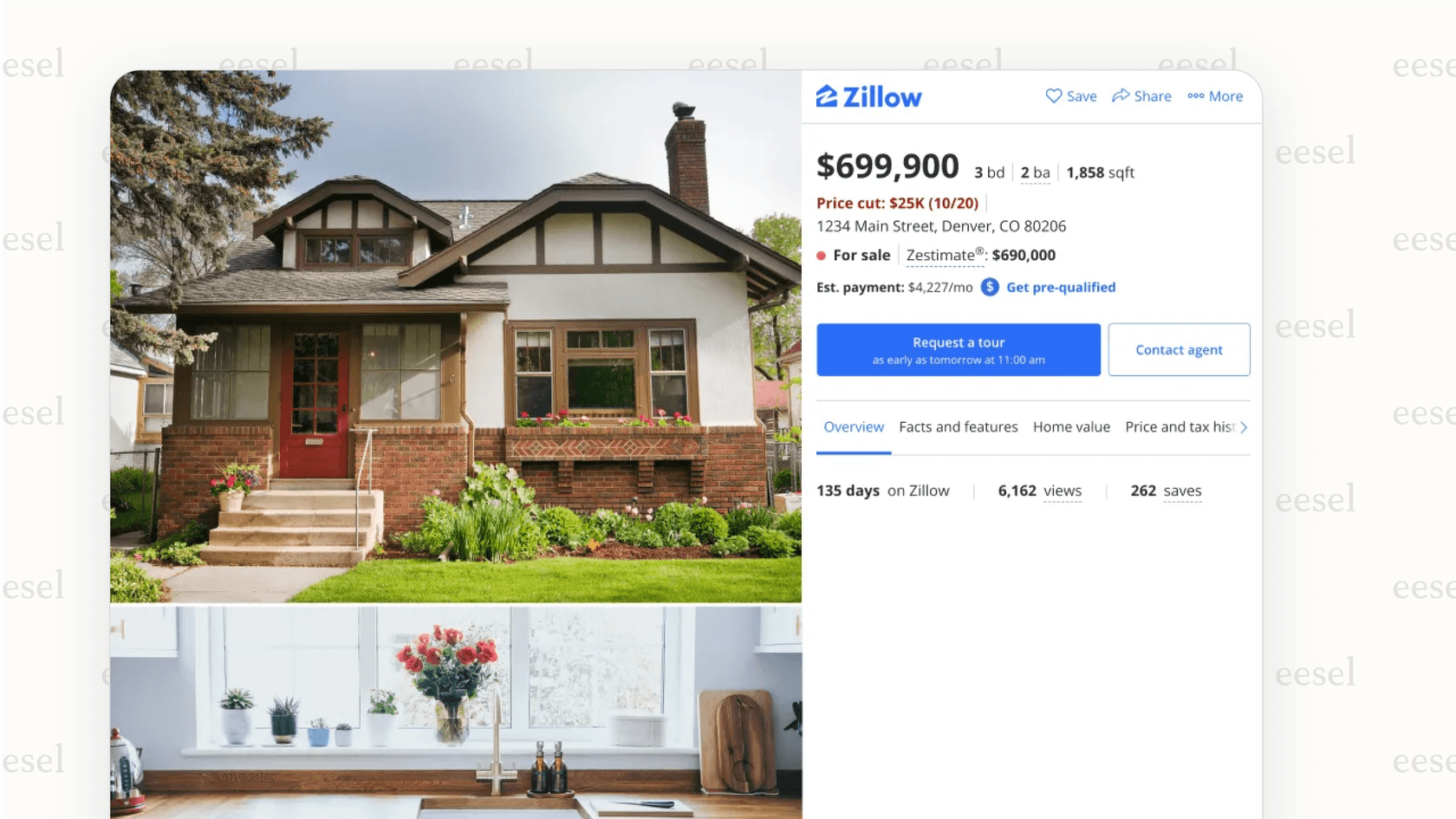 Zestimate, a key example of an AVM powered by AI for real estate.