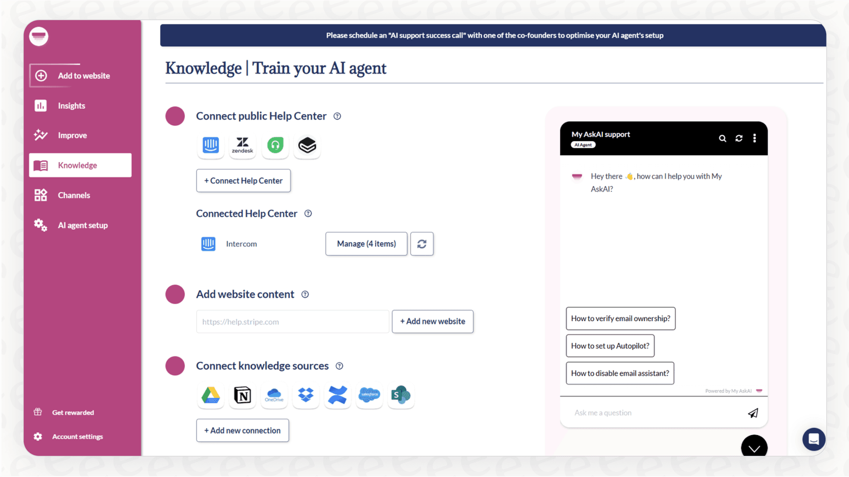 A screenshot for our My AskAI review, showing the user interface.