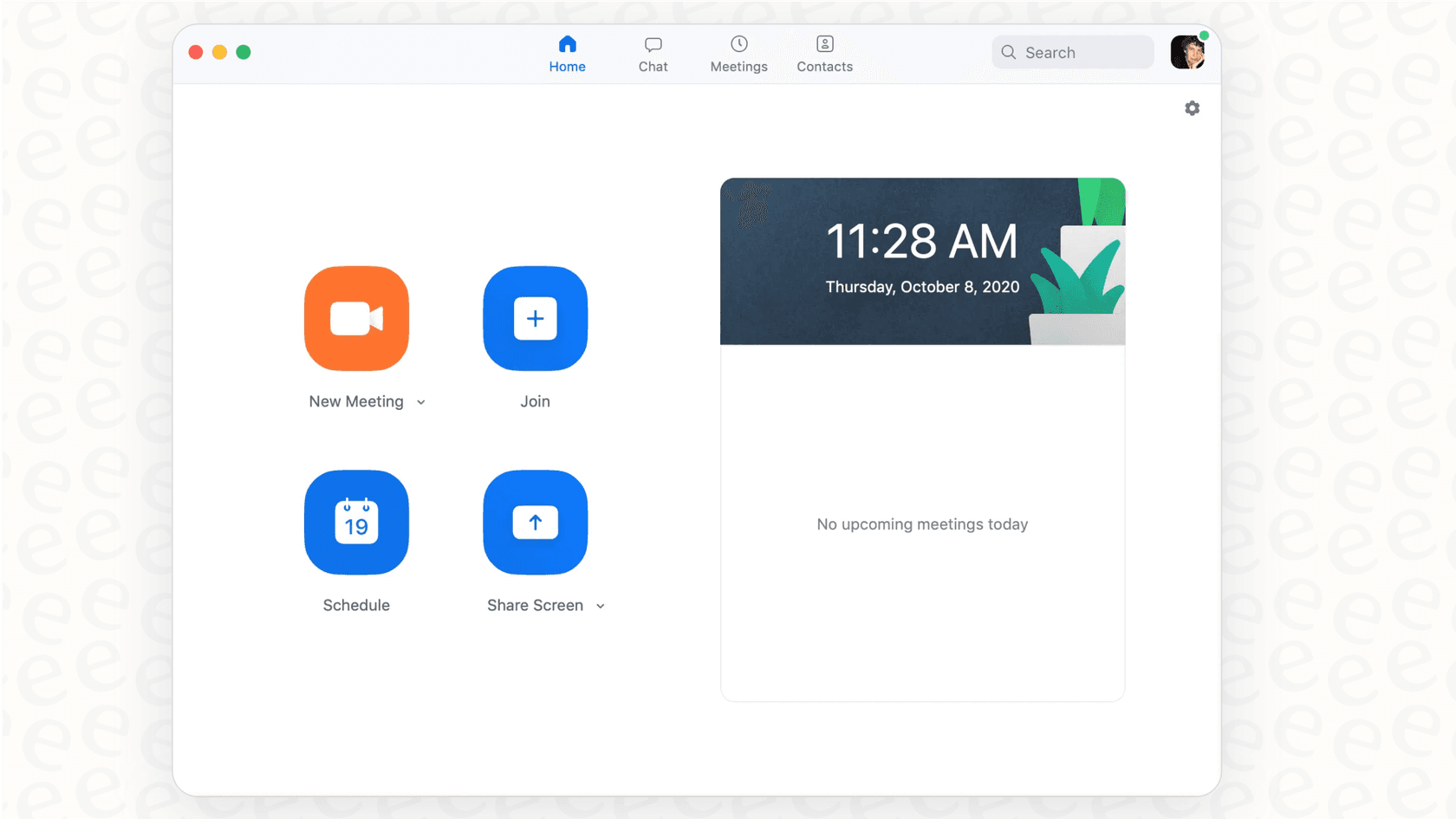 A screenshot providing a Zoom overview of the main Zoom Workplace interface, highlighting its all-in-one communication features.