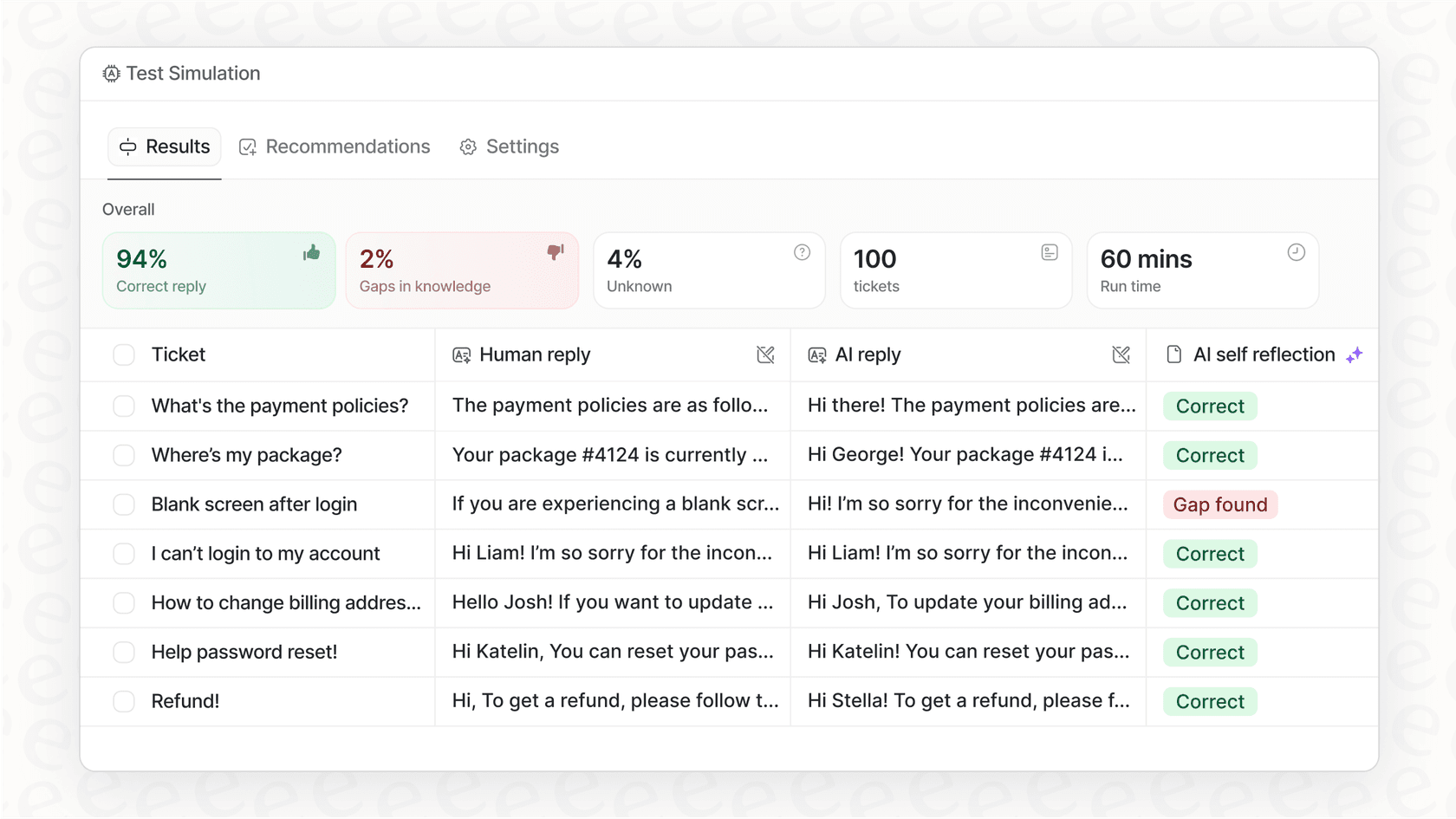 A screenshot of the eesel AI platform