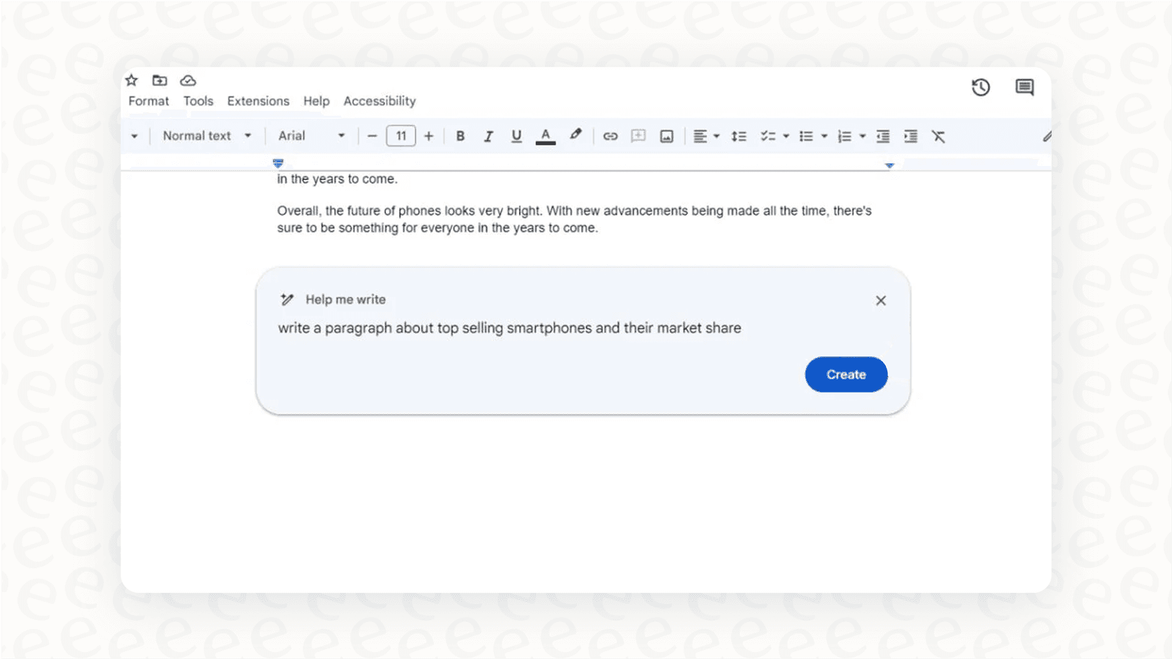 An image of Google Workspace Gemini being used in Google Docs to draft content based on a user