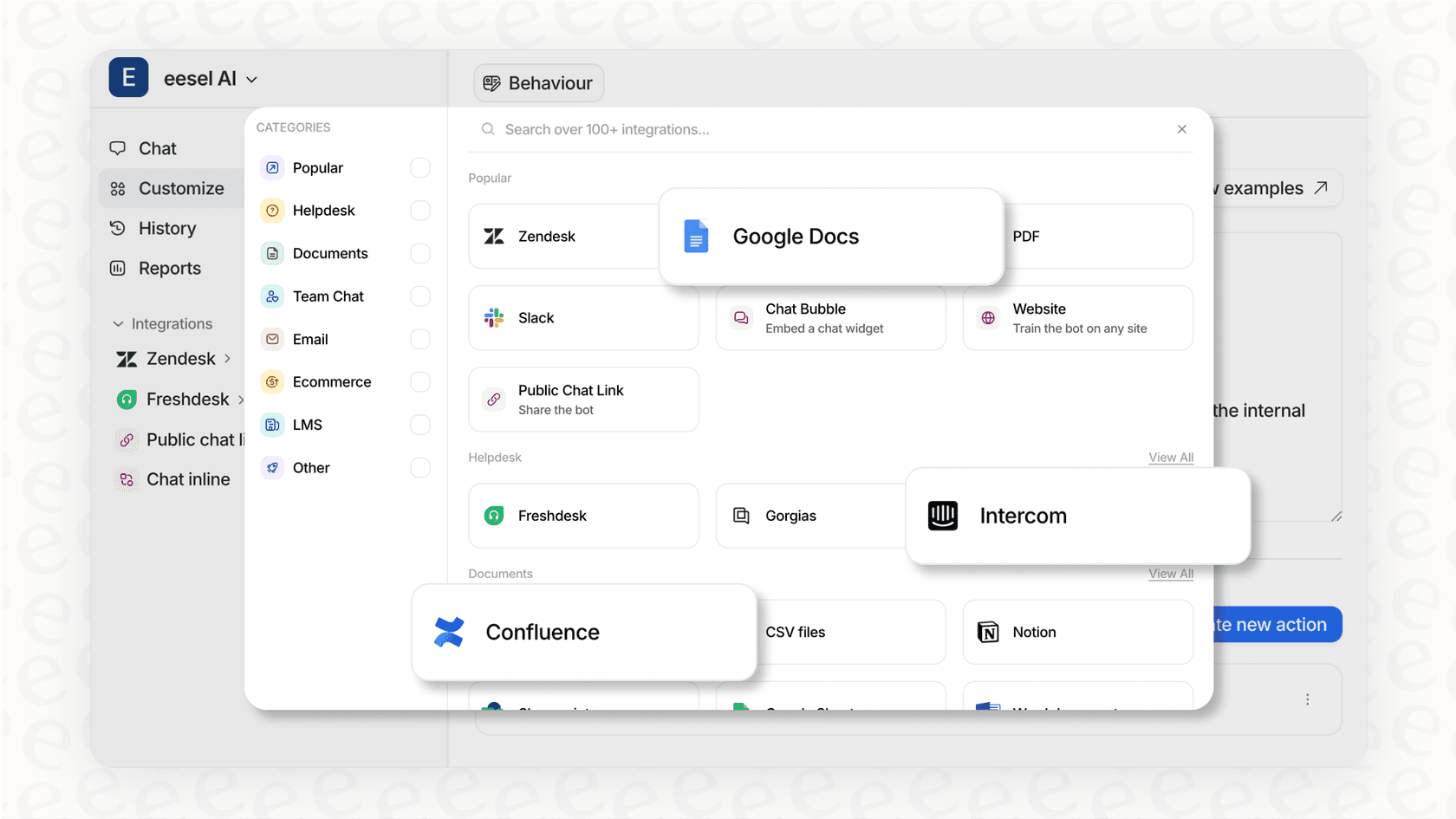 Screenshot of the eesel AI dashboard