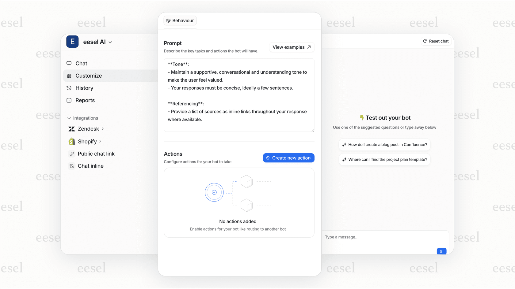 A screenshot of a prompt editor, showing how custom rules can be layered on top of the standard OpenAI Moderation API.