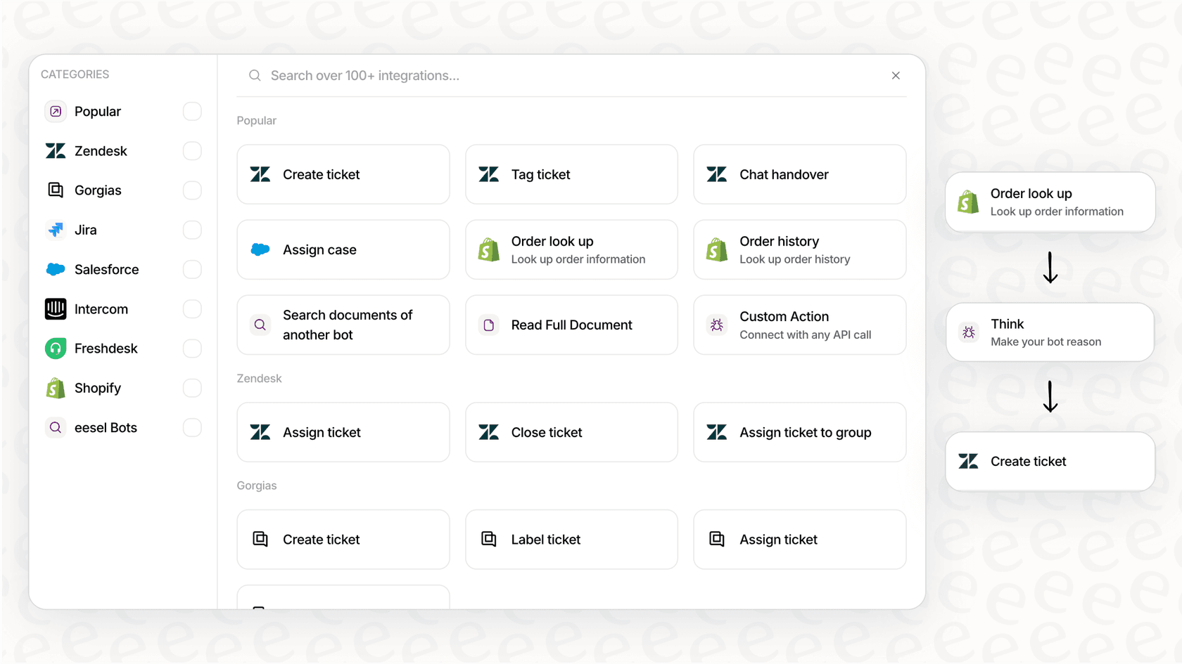 An intuitive no-code workflow builder, which contrasts with the command-line customization needed for the Claude Code IDE integration.
