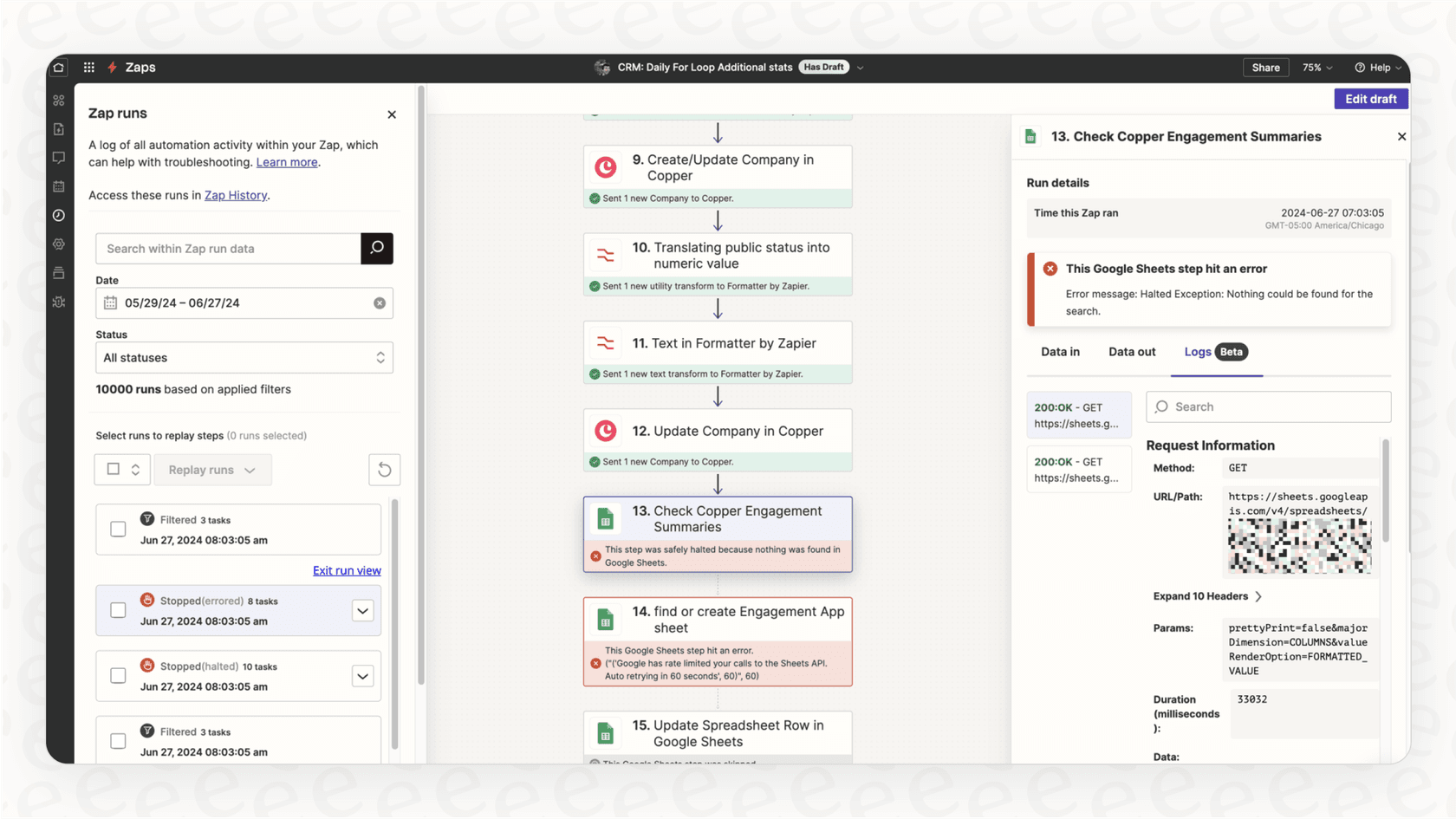 A Zapier workflow showing how a trigger event in one app can lead to an AI-powered action, illustrating a simple way you can use ChatGPT with Freshdesk.