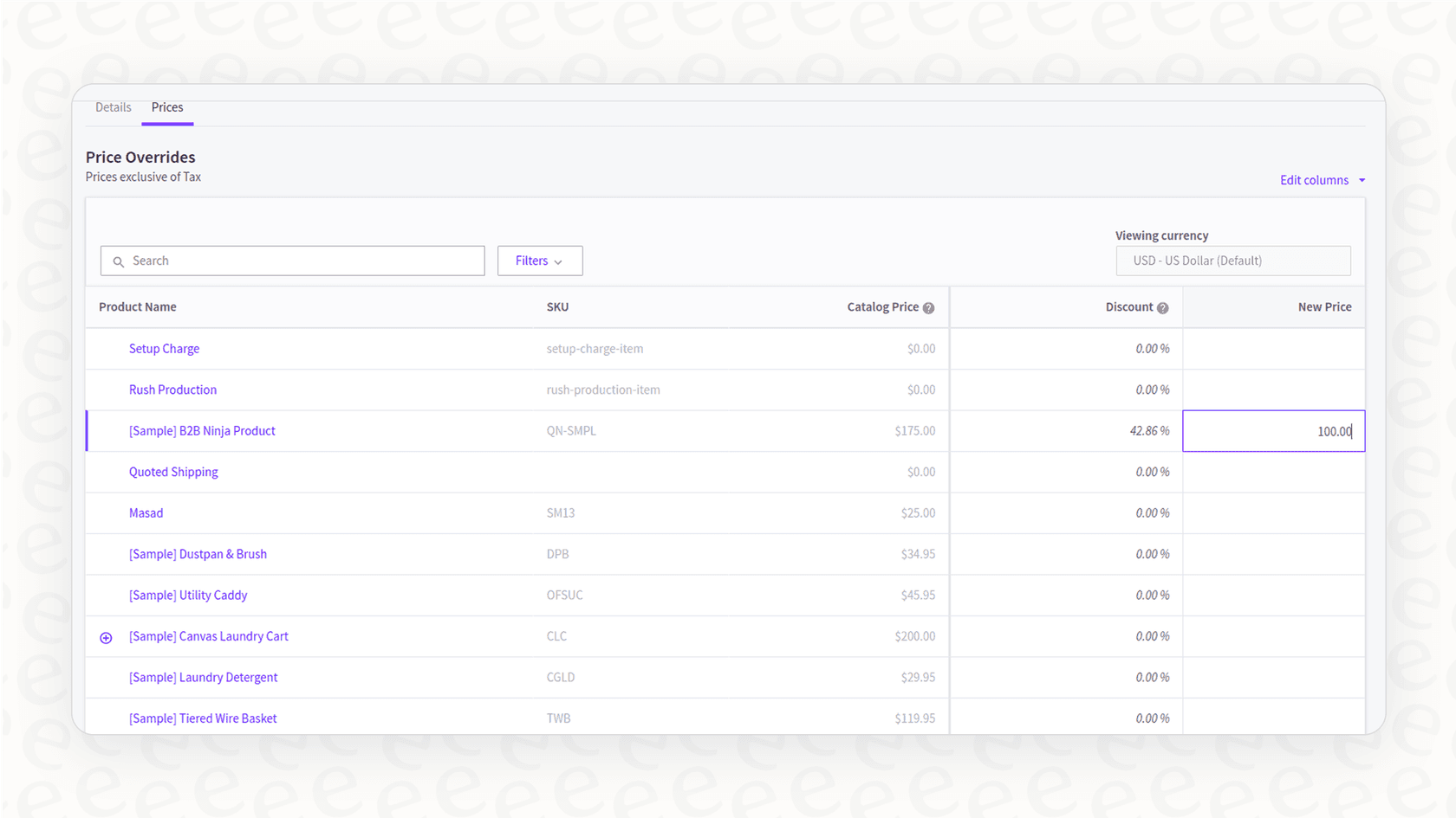 A look at the B2B price list settings available in the BigCommerce Enterprise plan, suitable for wholesale businesses.